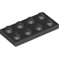 Lego destička 2x4, černá (302026)